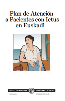 Reproducción parcial de la portada del documento 'Plan de Atención a Pacientes con Ictus' (Departamento de Salud de Gobierno Vasco, 2024)