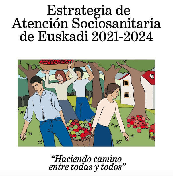 Portada del documento "Estrategia de Atención Sociosanitaria de Euskadi 2021-2024"