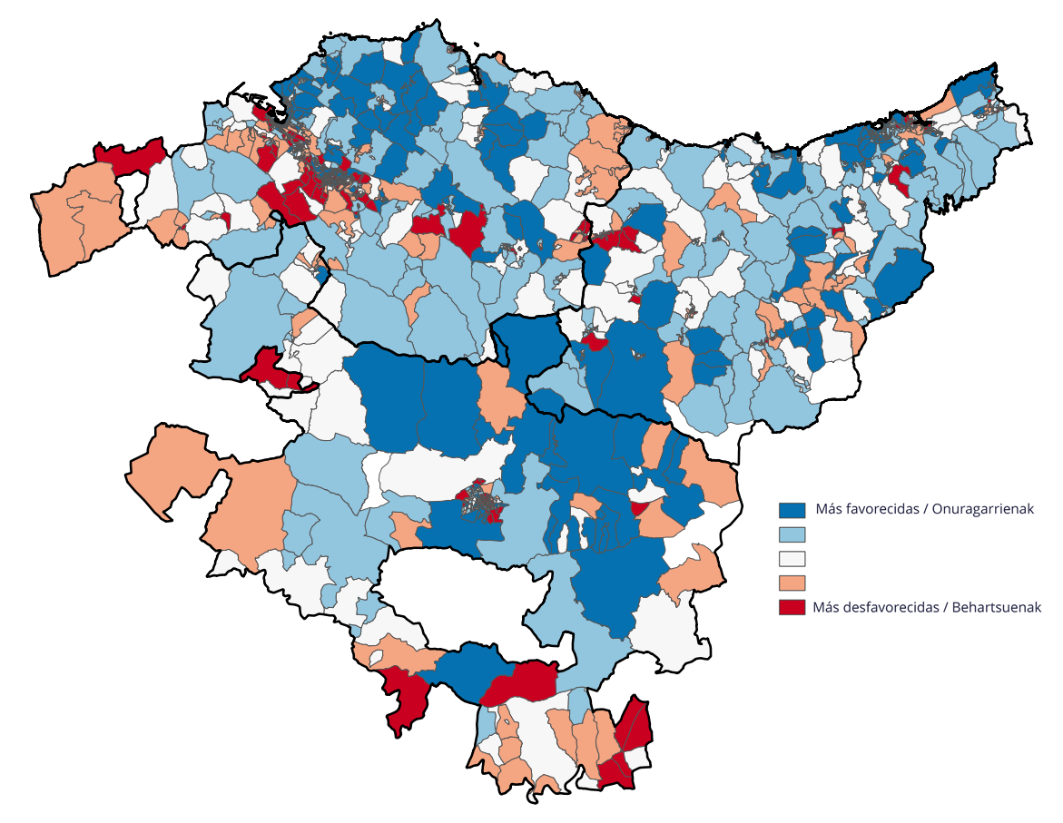 Privación socioeconómica Euskadi