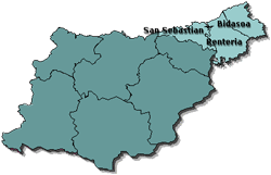Gipuzkoako Ikuskaritzako zonaldeko mapa  - 1. Zonaldea - Donostia - Irun
