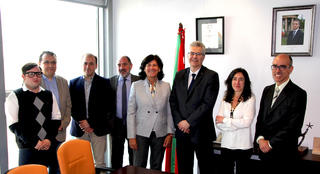 De izquierda a derecha, I. Pedreira, J. Losada, A. Zulueta, E. Martnez de Cabredo, E. Moreno, M. Lafleur, E. Urcelay y A. Caldern