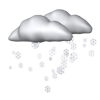 Nieve débil: precipitación en forma de nieve, con espesores acumulados inferiores a 10 cm/h