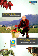Cartel campaña: Productos ecológicos de Euskadi, Naturalmente Calidad