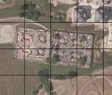 Cartografa de Gernika y ortofoto del cementerio de Zallo.