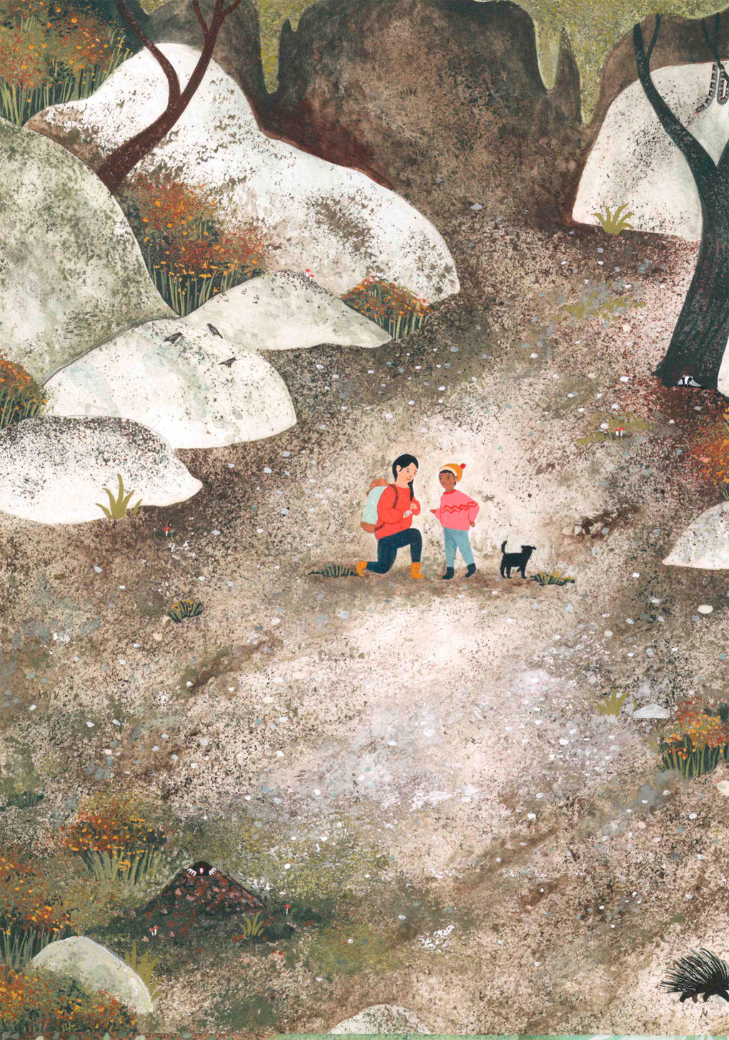 un millón de ostras en lo alto de la montaña - ilustrazioa