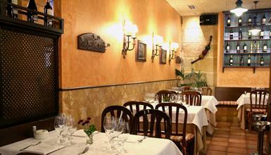 Dining room in restaurant