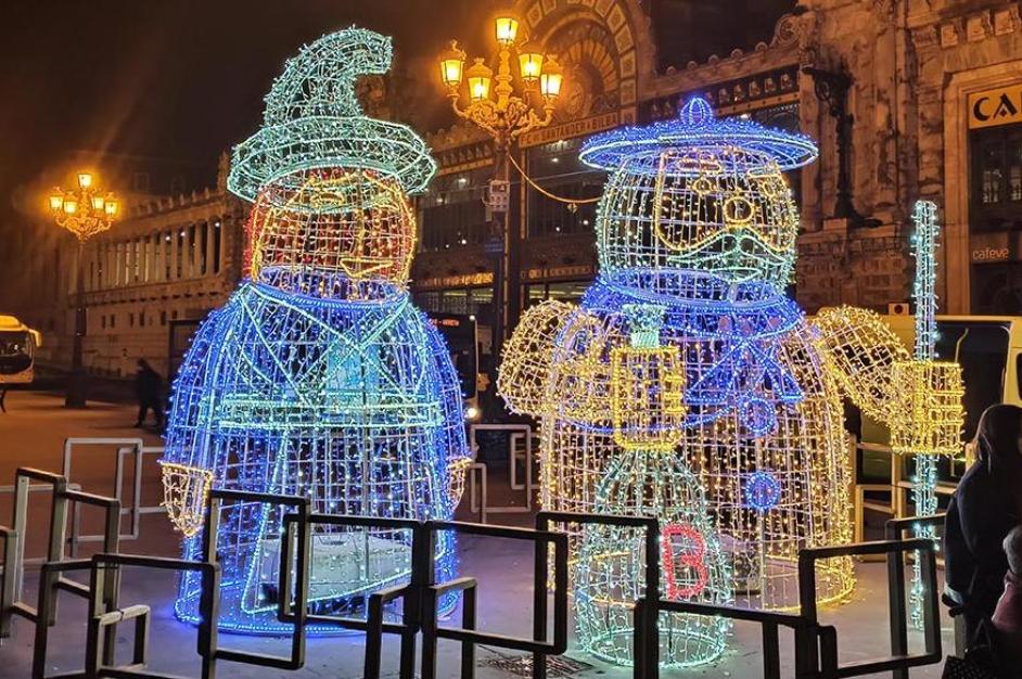Image of Christmas lights in Euskadi