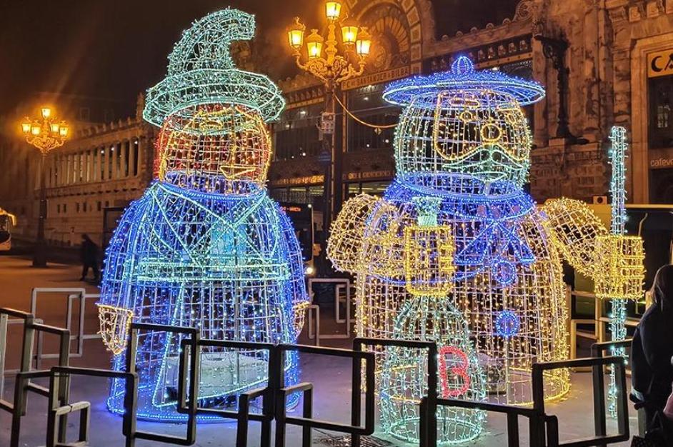 Image of Christmas lights in Euskadi