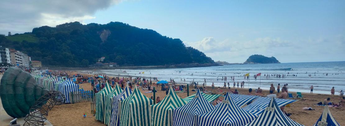 Ilunabarra Zarauzko hondartzan