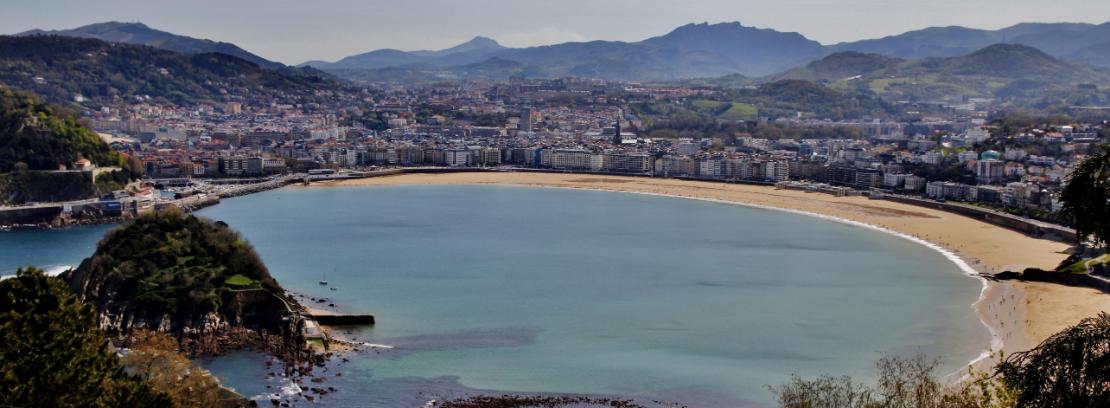 Ilunabarra Donostian, Igeldo menditik