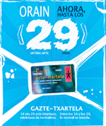 Gazte-txartela: ahora hasta los 29 a&ntilde;os