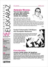 N&ordm; de Fasc&iacute;culo 38 de Administrazioa euskaraz [aro berria]
