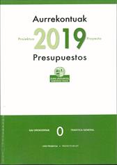 N� de Fasc�culo 2019 de  Proyecto de presupuestos de la CAPV