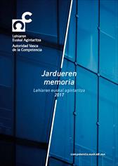 Nº de Fascículo 2017 de Lehiaren Euskal Agintaritza. Jardueren Oroiti