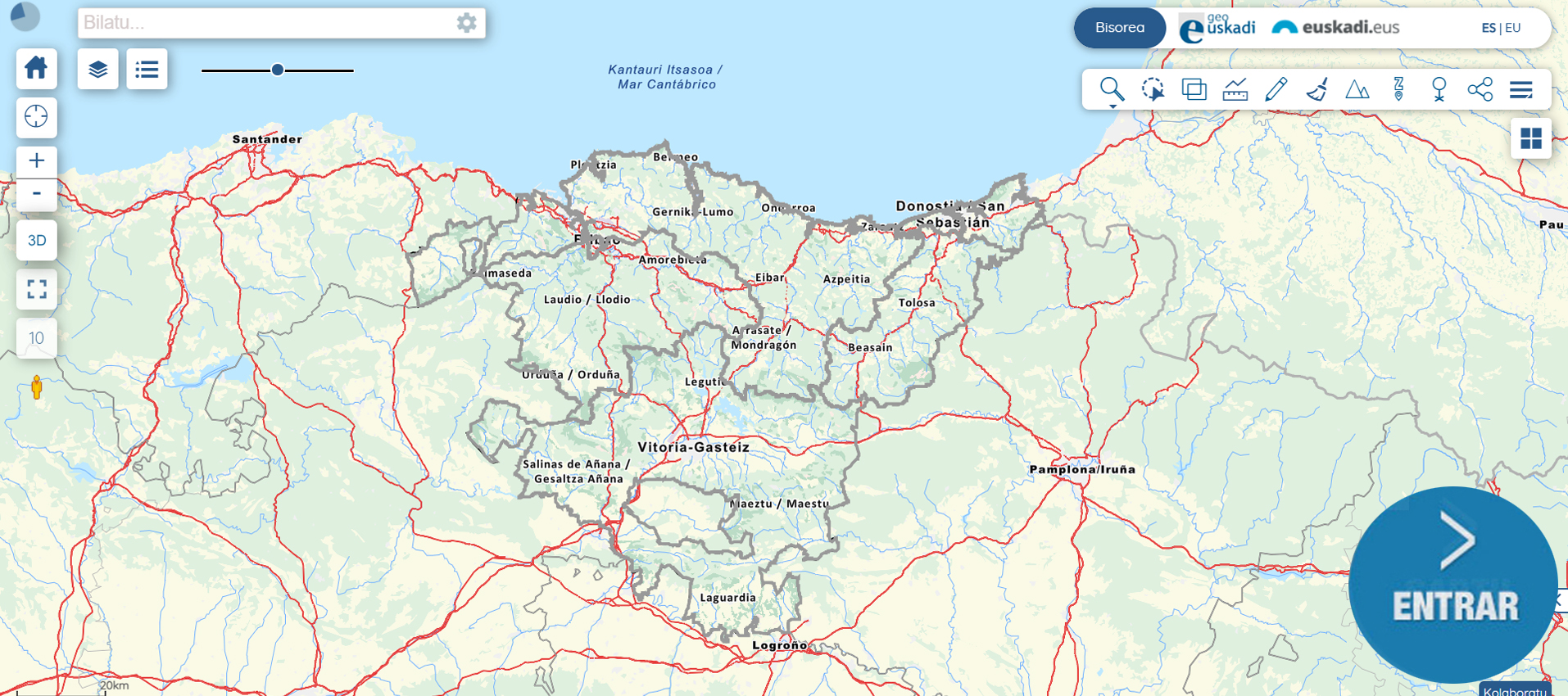 Entraa visor demarcaciones