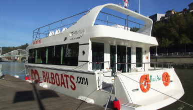 Navegando por el centro de Bilbao