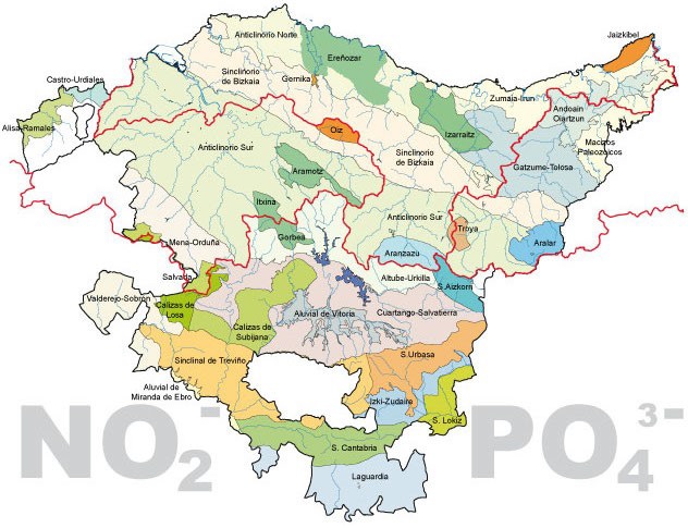 EAEko lurpeko ur-masetan nitritoen eta fosfatoen erreferentzia-mailak ezartzea