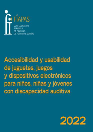 Portada de la hoja con recomendaciones para juguetes accesibles para personas con discapacidad auditiva
