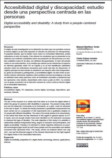 Desgaitasuna duten pertsonengan eten digitalak duen eraginari buruzko azterlanaren azala