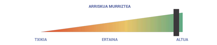 Irudia, industria-zibersegurtasuneko arrisku-murrizketaren mailekin.