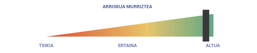 Irudia, industria-zibersegurtasuneko arrisku-murrizketaren mailekin.