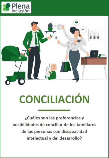Portada de la hoja informativa sobre conciliaci&oacute;n de familiares de personas con discapacidad intelectual y del desarrollo