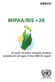 Ondorengo dokumentuaren azalaren erreprodukzio partziala: '20 years of action towards creating societies for all ages in the UNECE region' (Organización de Naciones Unidas, 2022)