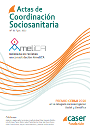 Imagen parcial de la portada del documento  'Actas de Coordinación Sociosanitaria nº30' (Fundación Caser, 2022)