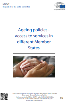 Reproducción parcial de la portada del estudio Ageing policies - access to services in different Member States. Parlamento Europeo, 2021