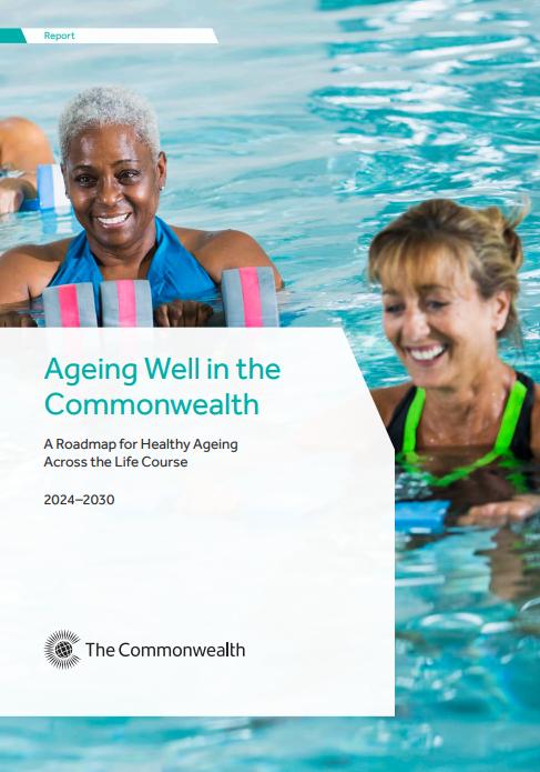 Reproducci&oacute;n total de la portada del documento 'Ageing Well in the Commonwealth.'