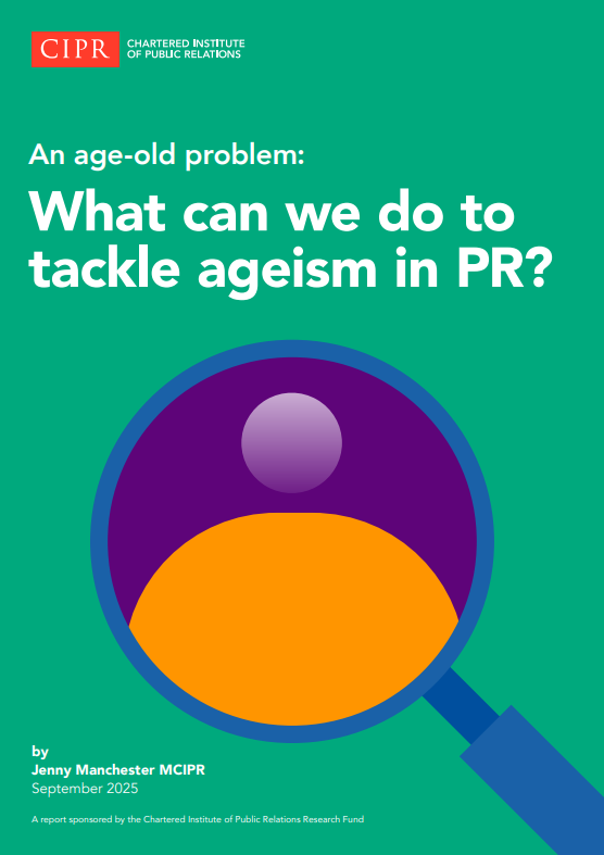 'An age-old problem: What can we do to tackle ageism in PR?' dokumentuaren azalaren erreprodukzio osoa