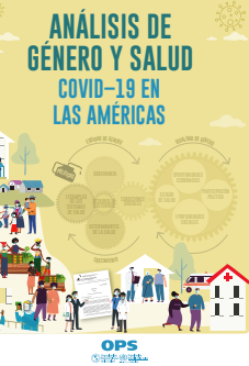 Análisis de género y salud: COVID-19 en las Américas (OMS, 2021) txostenaren azalaren zati bat erreprodukzioa