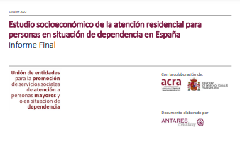 Ondorengo dokumentuaren azalaren erreprodukzio partziala: Estudio socioecon&oacute;mico de la atenci&oacute;n residencial para personas en situaci&oacute;n de dependencia en Espa&ntilde;a (Associaci&oacute; catalana de recursos assistencials, 2022)