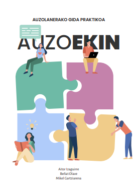 Ondorengo dokumentuaren azalaren erreprodukzio partziala: Auzoekin. Auzolanerako gida praktikoa. (Gipuzkoako Foru Aldundia, 2023)