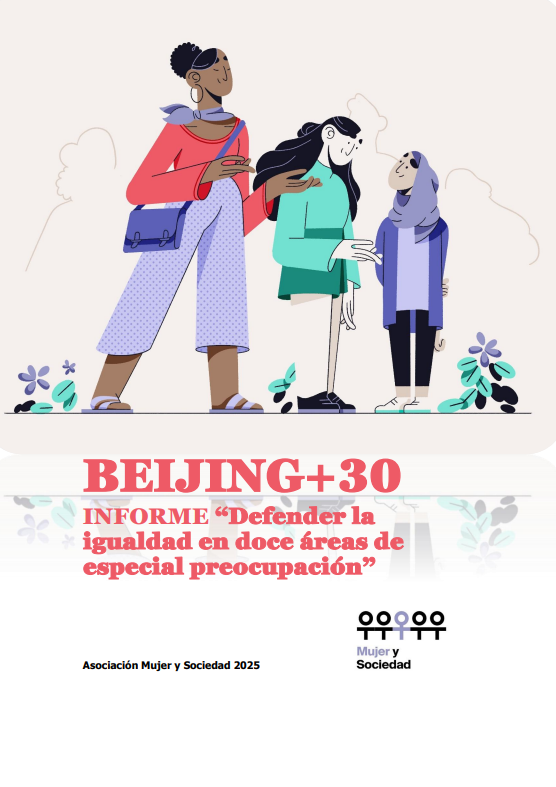 'Beijing+30. Informe. Defender la igualdad en doce áreas de especial preocupación' dokumentuaren azalaren erreprodukzio osoa