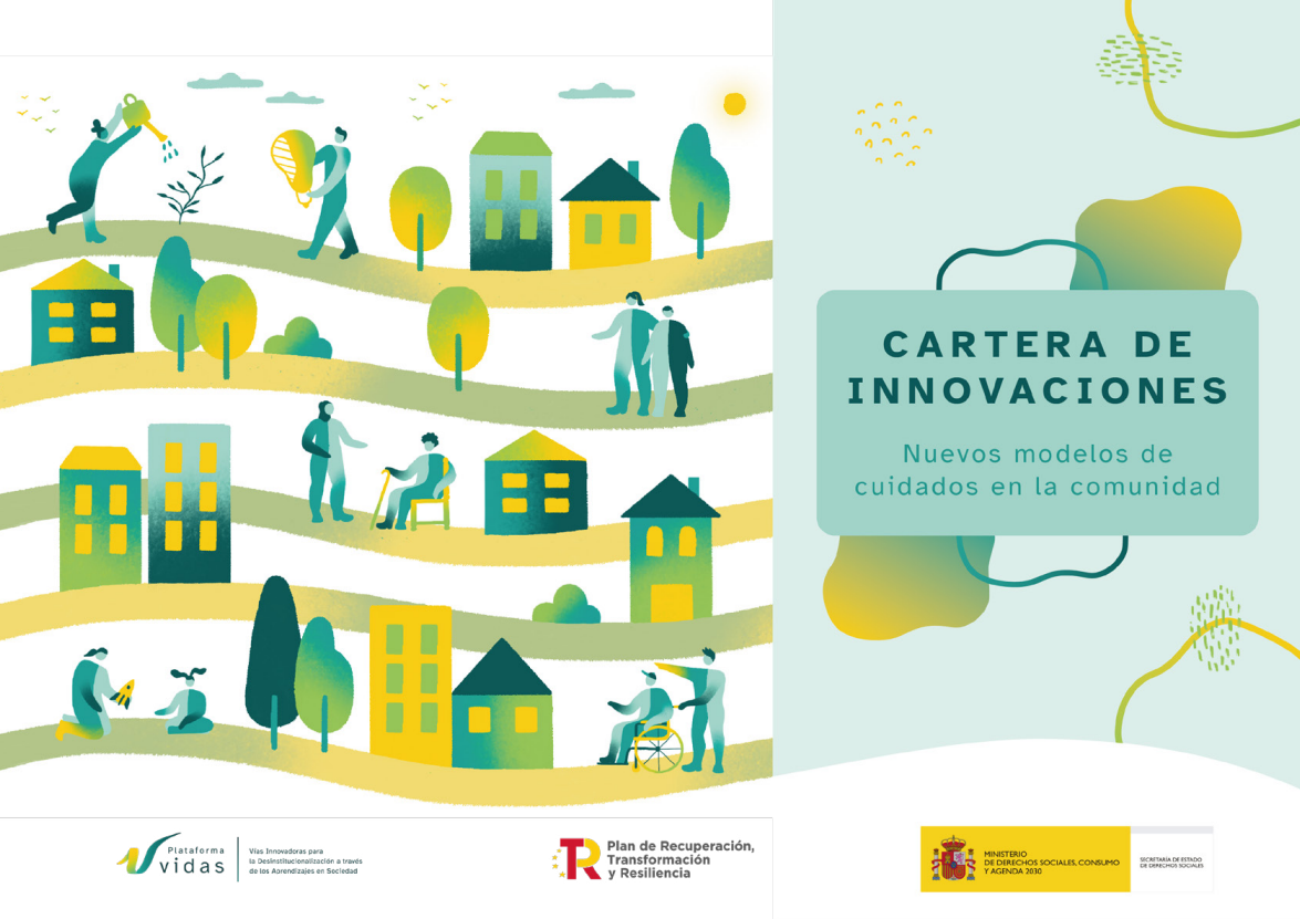 Reproducci&oacute;n total de la portada del documento 'Cartera de innovaciones. Nuevos modelos de cuidados en la comunidad.'