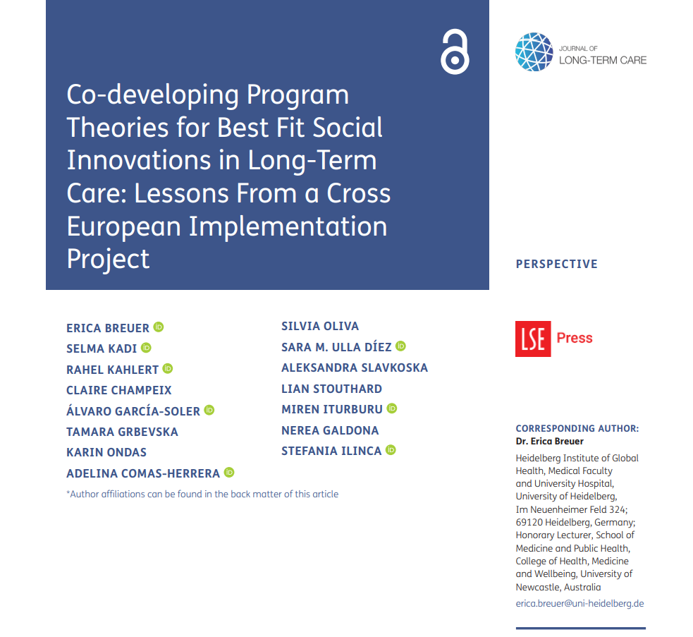 Co-developing program theories for best fit social innovations in long-term care