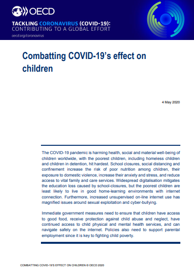 Combatting COVID-19's effect on children (OCDE, 2020)