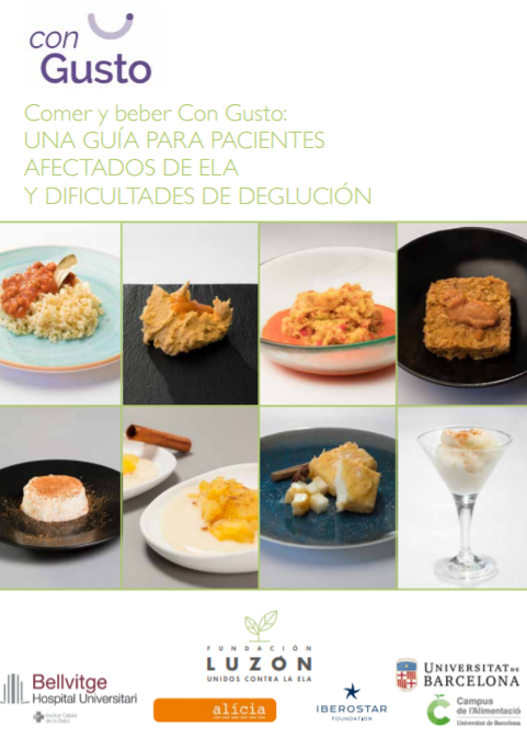 Comer y beber Con Gusto: una guía para pacientes afectados de ELA y dificultades de deglución (Fundación Luzón, 2021)