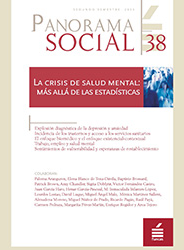 Ondorengo dokumentuaren azalaren erreprodukzio partziala: La crisis de la salud mental: m&aacute;s all&aacute; de las estad&iacute;sticas (Panorama Social, n&ordm; 38, 2023)