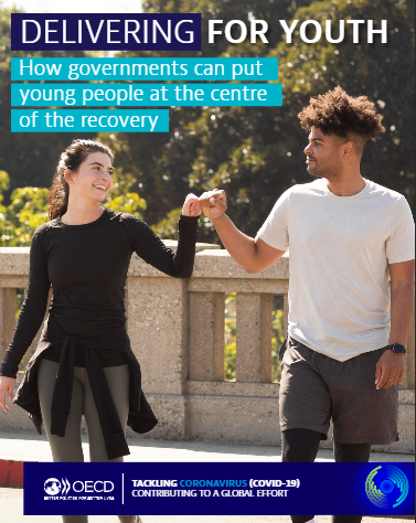 'Delivering for youth: How governments can put young people at the centre of the recovery. OECD Policy Responses to Coronavirus'  (COVID-19) (OCDE, 2022)  dokumentoaren azalaren zati bat erreprodukzioa