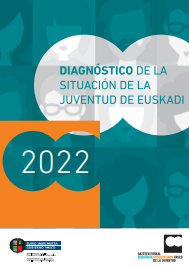 Reproducción parcial de la portada del documento 'Diagnóstico de la situación de la juventud de Euskadi 2022 .' (Gobierno Vasco-Eusko Jaurlaritza, 2022)