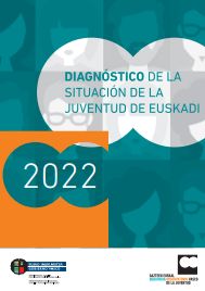 Reproducci&oacute;n parcial de la portada del documento 'Diagn&oacute;stico de la situaci&oacute;n de la juventud de Euskadi 2022 .' (Gobierno Vasco-Eusko Jaurlaritza, 2022)
