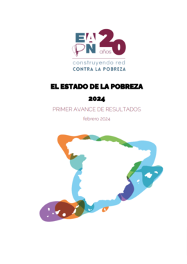 Reproducci&oacute;n total de la portada del documento 'El estado de la pobreza 2024'