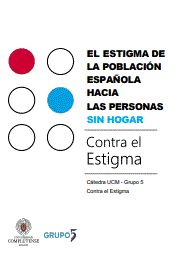 Reproducción parcial de la portada del documento  'El estigma de la población española hacia las personas sin hogar.' (Universidad Complutense de Madrid, 2022)