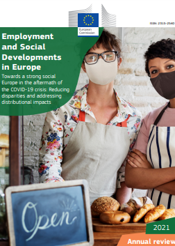 Employment and social developments in Europe 2021 dokumentuaren azala