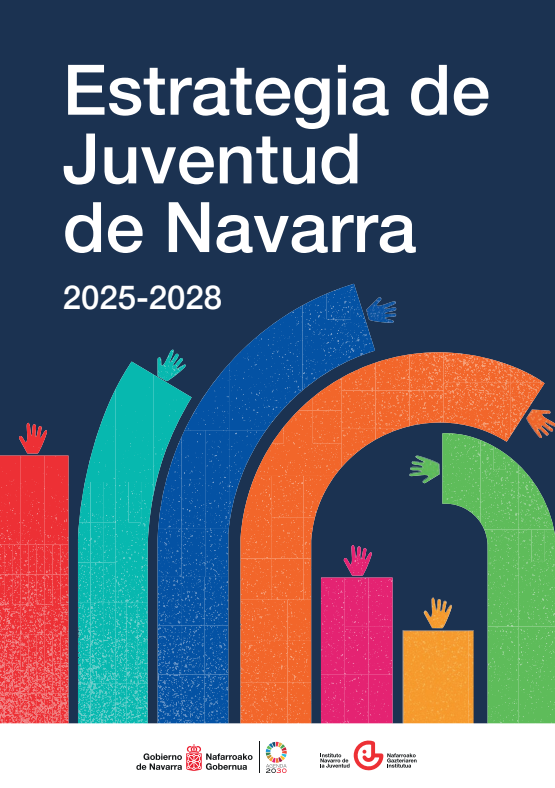 'Estrategia de Juventud de Navarra 2025-2028' dokumentuaren azalaren erreprodukzio osoa