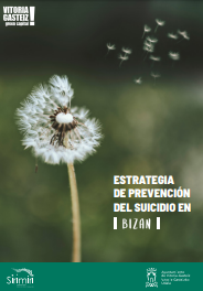 Reproducción parcial de la portada del documento 'Estrategia de prevención del suicidio en BIZAN' ( Ayuntamiento de Vitoria-Gasteiz, 2022)