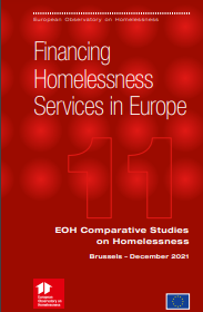Reproducción parcial de la portada del informe Financing homelessness services in Europe. European Observatory on Homelessness (European Federation of National Organisations Working with the Homeless -FEANTSA-, 2021)