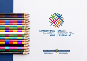 Reproducci&oacute;n total de la portada del documento 'Gu&iacute;a de recursos para las familias. Localizador de ayudas, servicios e iniciativas de las Administraciones P&uacute;blicas Vascas'